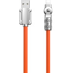 Dudao USB-A - Lightning angled cable with 180� rotation 30W 1m - orange - (L24AL)