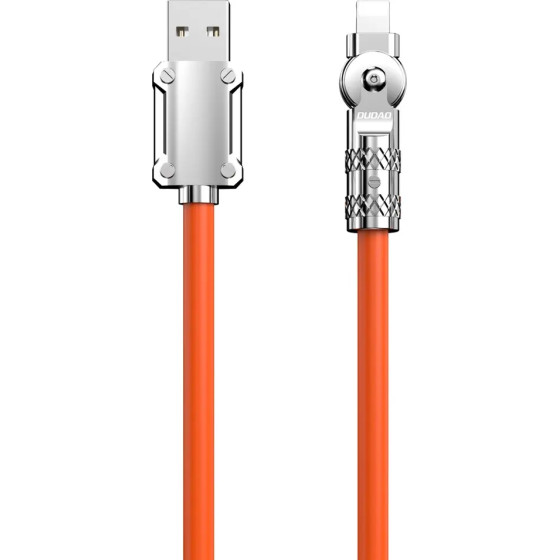 Dudao USB-A - Lightning angled cable with 180� rotation 30W 1m - orange - (L24AL)