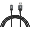 Dudao USB-A - MicroUSB 3A 1.2m Braided Cable - Black - (L3SM)