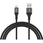 Dudao USB-A - MicroUSB 3A 1.2m Braided Cable - Black - (L3SM)