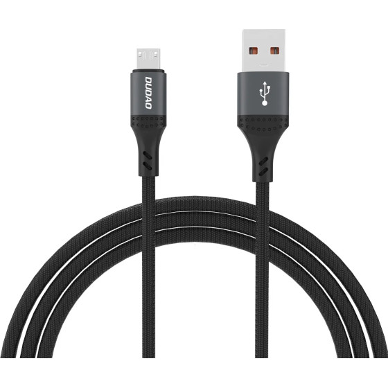 Dudao USB-A - MicroUSB 3A 1.2m Braided Cable - Black - (L3SM)