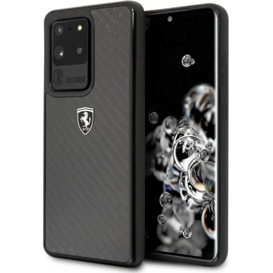 Ferrari Carbon Heritage Case for Samsung Galaxy S20 Ultra - Black - (FER000379-0)
