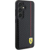 Ferrari Carbon Printed Line case for Samsung Galaxy S24+ - black - (FER000632-0)