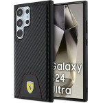 Ferrari Carbon Stitched Bottom case for Samsung Galaxy S24 Ultra - black - (FER000645-0)