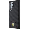 Ferrari Carbon Stitched Bottom case for Samsung Galaxy S24 Ultra - black - (FER000645-0)