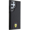 Ferrari Carbon Stitched Bottom case for Samsung Galaxy S24 Ultra - black - (FER000645-0)