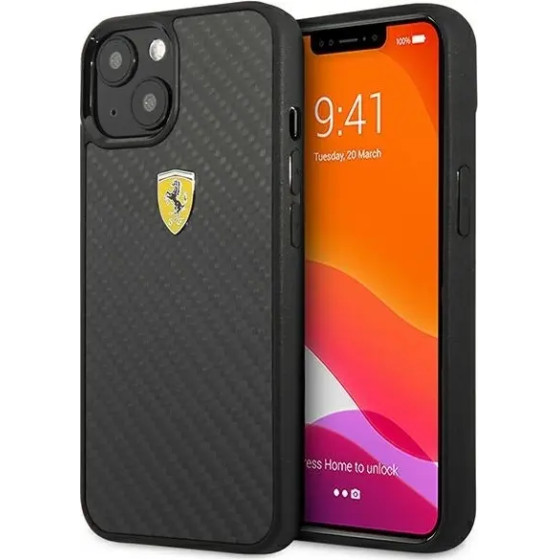 Ferrari FEHCP13SFCABK iPhone 13 mini 5.4 black/black hardcase On Track Real Carbon - (FER000486-0)