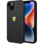 Ferrari FEHCP14MRBUK iPhone 14 Plus 6.7 black/black hardcase Leather Stamp Sides - (FER000534-0)