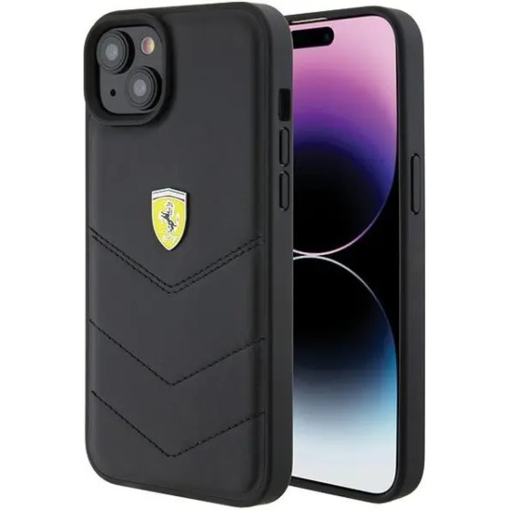 Ferrari FEHCP15MRDUK iPhone 15 Plus 6.7'' black/black hardcase Quilted Metal Logo - (FER000608-0)