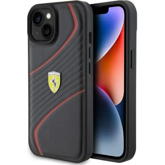 Ferrari FEHCP15SPTWK iPhone 15 6.1 black/black hardcase Twist Metal Logo - (FER000599-0)