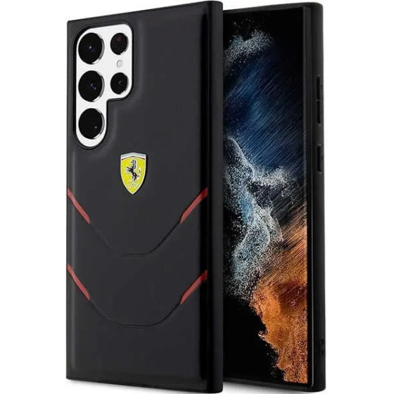 Ferrari FEHCS23LPBAK S23 Ultra S918 black/black hardcase Hot Stamp Lines - (FER000557-0)