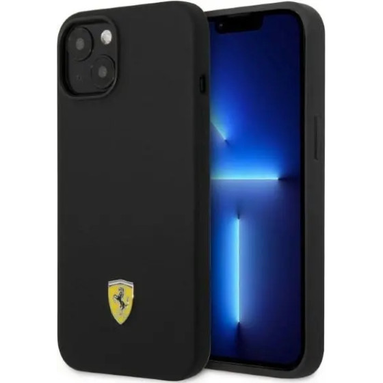 Ferrari FEHMSIP14MBK iPhone 14 Plus 6.7 black/black hardcase Silicone Metal Logo Magsafe - (FER000530-0)