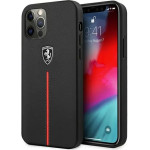 Ferrari FEOMSHCP12LBK iPhone 12 Pro Max black/black hardcase Off Track Leather Nylon Stripe - (FER000464-0)