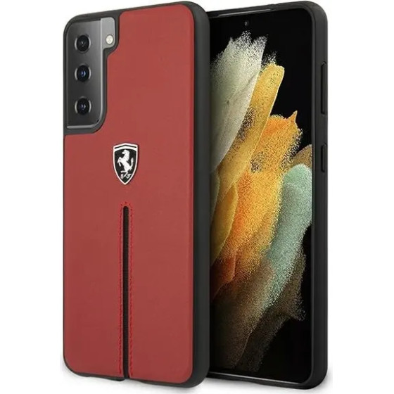 Ferrari FEOSIHCS21SRE S21 G991 red/red hardcase Off Track Leather Nylon Stripe - (FER000445-0)