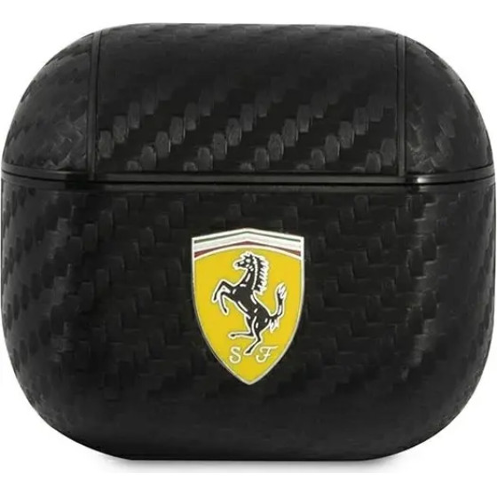 Ferrari FESA3CABK AirPods 3 cover black/black On Track PU Carbon - (FER000514-0)