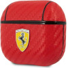 Ferrari FESA3CARE AirPods 3 cover red/red On Track PU Carbon - (FER000515-0)