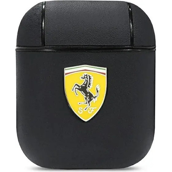 Ferrari FESA2LEBK AirPods cover black/black On Track Leather - (FER000528-0)