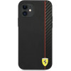 Ferrari FESAXHCP12SBK iPhone 12 mini 5.4 black/black hardcase On Track Carbon Stripe - (FER000469-0)