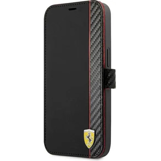 Ferrari FESAXFLBKP13SBK iPhone 13 mini 5.4 black/black book On Track Carbon Stripe - (FER000497-0)