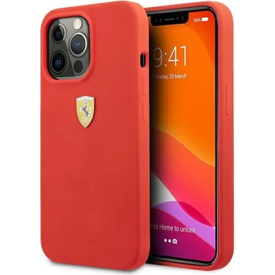 Ferrari FESSIHCP13XRE iPhone 13 Pro Max 6.7 red/red hardcase Silicone - (FER000504-0)