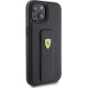 Ferrari Grip Stand Metal Logo case for iPhone 15 - black - (FER000613-0)