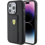Ferrari Grip Stand Metal Logo case for iPhone 15 Pro Max - black - (FER000615-0)