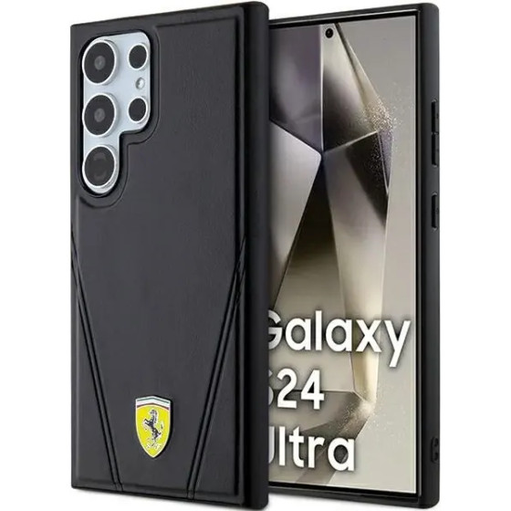 Ferrari Hot Stamp V Lines MagSafe case for Samsung Galaxy S24 Ultra - black - (FER000636-0)