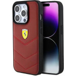 Ferrari Leather Stitched Lines case for iPhone 15 Pro - red - (FER000623-0)
