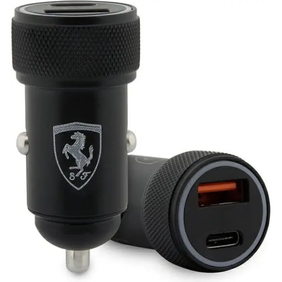 Ferrari PD-QC 3.0 20W Fast Charge Car Charger - Black - (FER000577-0)