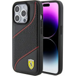 Ferrari Perforated Waves Metal Logo case for iPhone 15 Pro - black - (FER000621-0)
