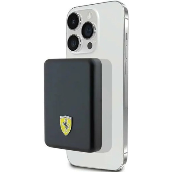 Ferrari Powerbank Metal Logo MagSafe 15W 5000mAh - black - (FER000601-0)