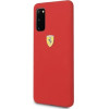 Ferrari Silicone Case for Samsung Galaxy S20 - Red - (FER000368-0)