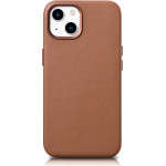 iCarer Case Leather Case Cover for iPhone 14 Plus Brown (MagSafe Compatible) - (WMI14220707-BN)