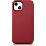 iCarer Case Leather case cover made of natural leather for iPhone 14 Plus red (compatible with MagSafe) - (WMI14220707-RD)