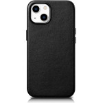 iCarer Case Leather cover for iPhone 14 Plus genuine leather case black (compatible with MagSafe) - (WMI14220707-BK)