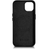 iCarer Case Leather cover for iPhone 14 Plus genuine leather case black (compatible with MagSafe) - (WMI14220707-BK)
