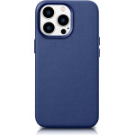 iCarer Case Leather Cover Genuine Leather Case for iPhone 14 Pro Max blue (MagSafe compatible) - (WMI14220708-BU)