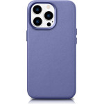 iCarer Case Leather Cover Genuine Leather Case for iPhone 14 Pro Max Light Purple (MagSafe Compatible) - (WMI14220708-LP)