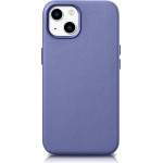 iCarer Case Leather Cover Genuine Leather iPhone 14 Plus Light Purple (MagSafe Compatible) - (WMI14220707-LP)