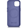 iCarer Case Leather Cover Genuine Leather iPhone 14 Plus Light Purple (MagSafe Compatible) - (WMI14220707-LP)