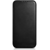 iCarer CE Oil Wax Premium Leather Folio Case Leather Case iPhone 14 Plus Magnetic Flip MagSafe Black - (AKI14220707-BK)