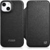 iCarer CE Premium Leather Folio Case iPhone 14 Plus Magnetic Flip Leather Folio Case MagSafe black - (WMI14220715-BK)
