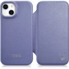 iCarer CE Premium Leather Folio Case iPhone 14 Plus Magnetic Flip Leather Folio Case MagSafe Light Purple - (WMI14220715-LP)