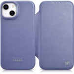 iCarer CE Premium Leather Folio Case iPhone 14 Plus Magnetic Flip Leather Folio Case MagSafe Light Purple - (WMI14220715-LP)