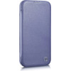 iCarer CE Premium Leather Folio Case iPhone 14 Plus Magnetic Flip Leather Folio Case MagSafe Light Purple - (WMI14220715-LP)