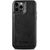 iCarer Leather Oil Wax case covered with natural leather for iPhone 12 Pro Max black - (ALI1206-BK)