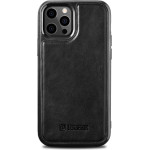iCarer Leather Oil Wax case covered with natural leather for iPhone 12 Pro Max black - (ALI1206-BK)