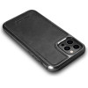iCarer Leather Oil Wax case covered with natural leather for iPhone 12 Pro Max black - (ALI1206-BK)