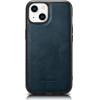 iCarer Leather Oil Wax case covered with natural leather for iPhone 14 Plus blue - (WMI14220719-BU)