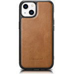 iCarer Leather Oil Wax case covered with natural leather for iPhone 14 Plus brown - (WMI14220719-TN)